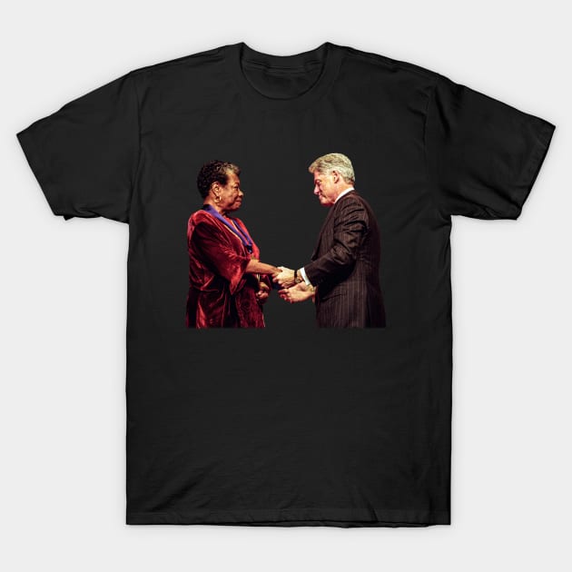 Bill Clinton and Maya Angelou T-Shirt by Mollie